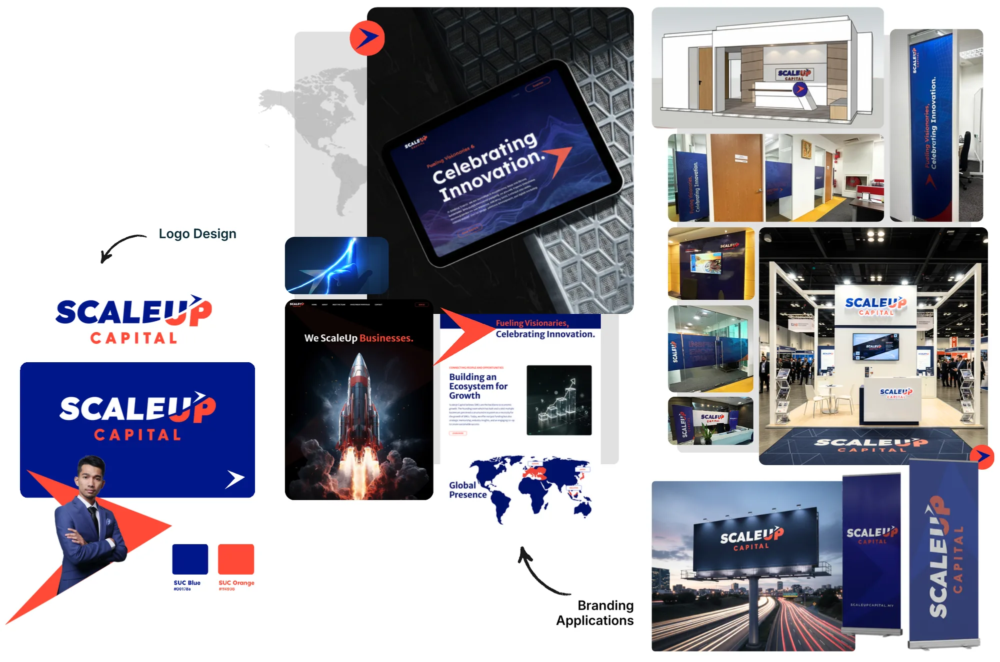 ScaleUp Capital logo and branding applications