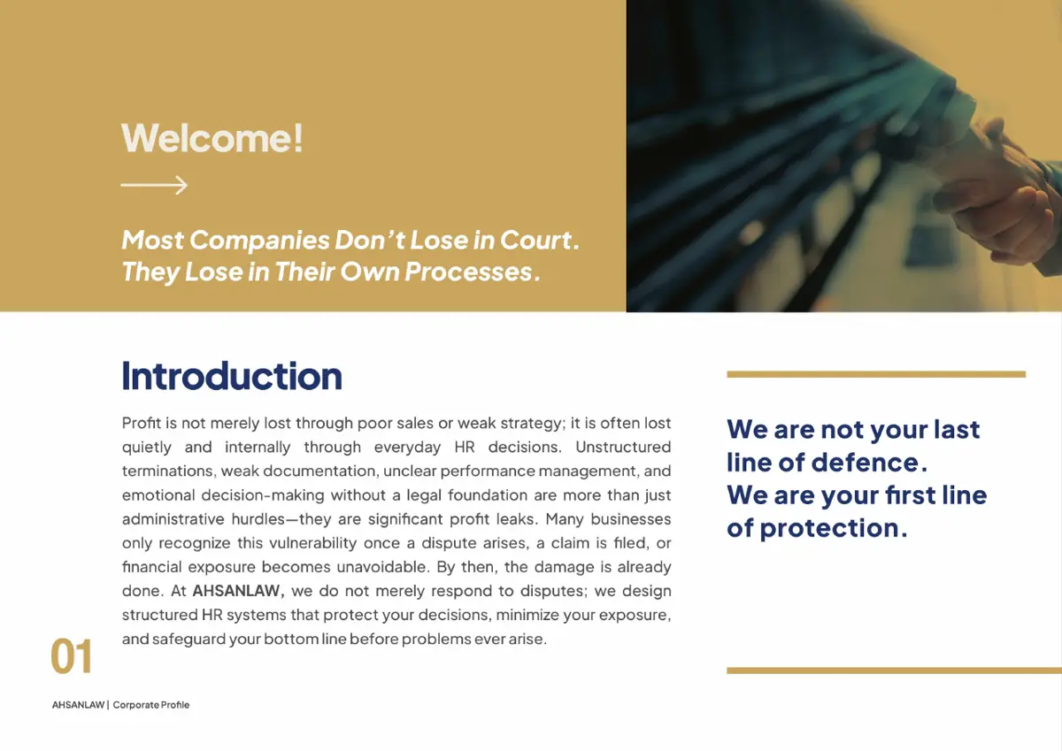 Ahsan Law corporate profile, page 4