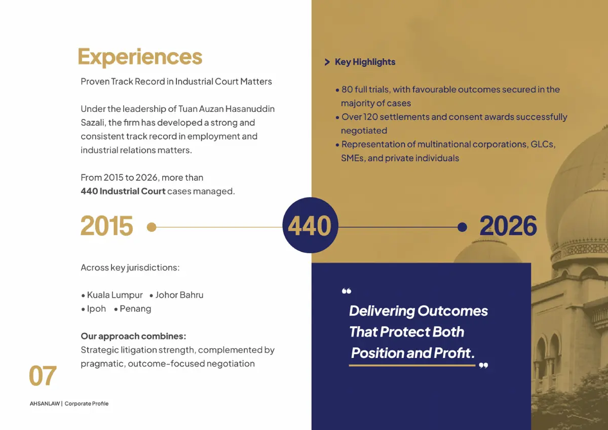 Ahsan Law corporate profile, page 10