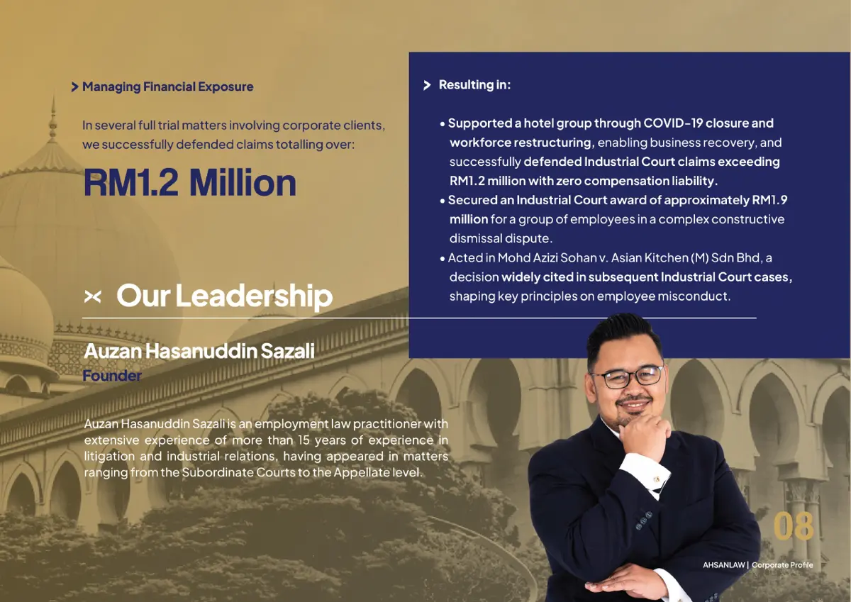 Ahsan Law corporate profile, page 11