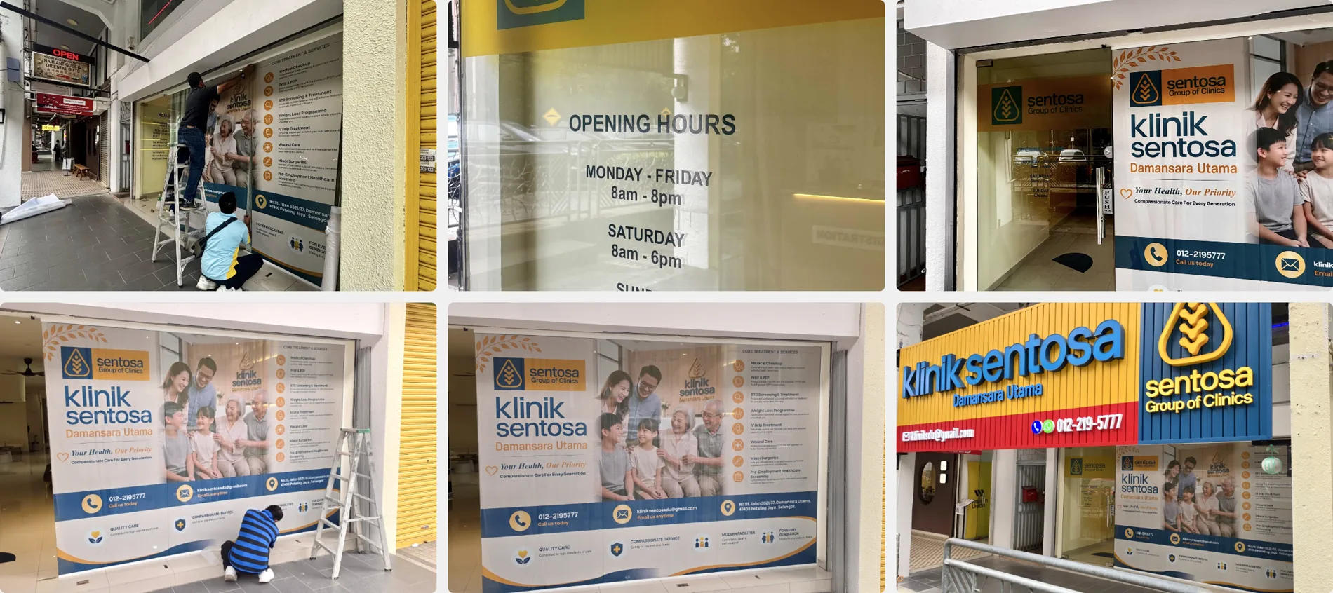 Klinik Sentosa Damansara Utama one way vision stickers